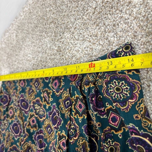 Melrose Studio Maxi Skirt Vintage Side Button Closure Size 12 Paisley Geometric - Picture 3 of 7